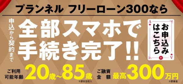 85歳まで借りれるプランネルフリーローン