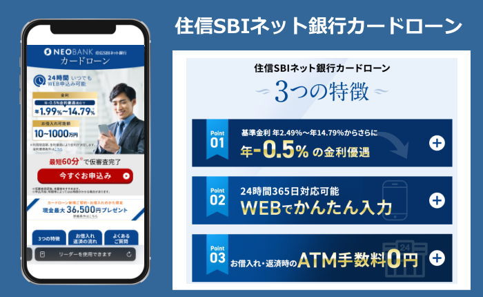 住信SBIネット銀行カードローン画像