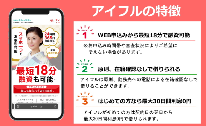 アイフルの特徴画像